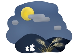 at nightのイラスト